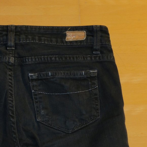 PAIGE black denim low rise bootcut jeans 26 - Picture 6 of 6